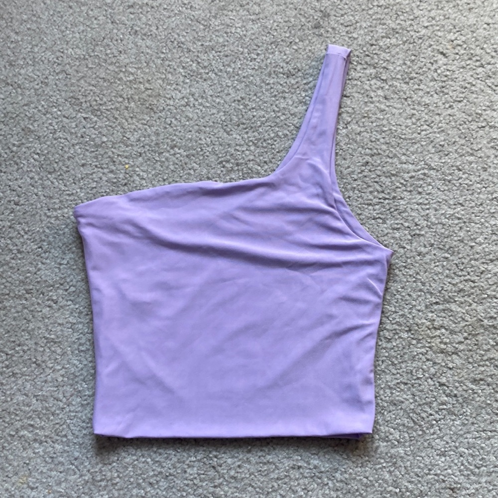 Purple one shoulder top
